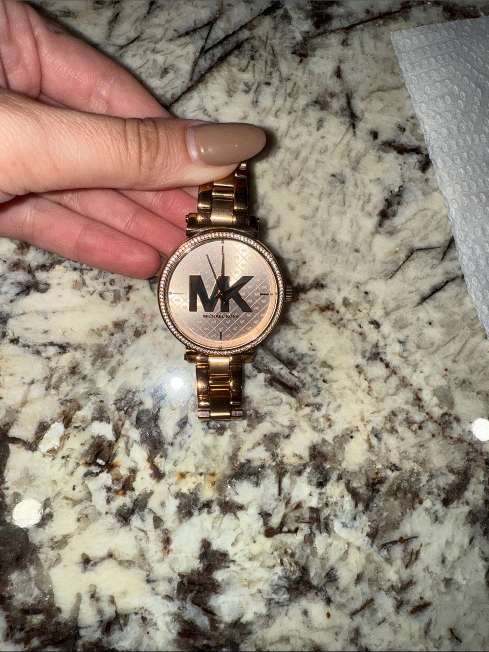 Michael Kors Rose Gold MK Logo Bracelet Watch